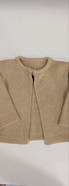 Classic Knit Cardigan in Beige